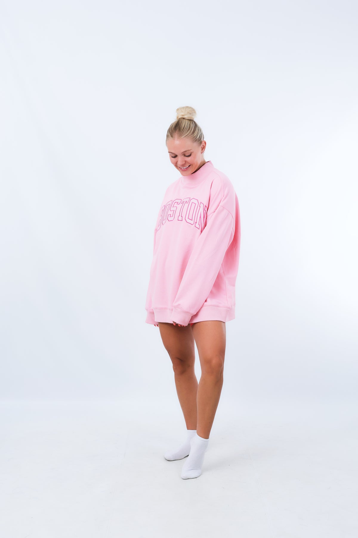 Classic Mockneck Boston- Breast Cancer Awareness